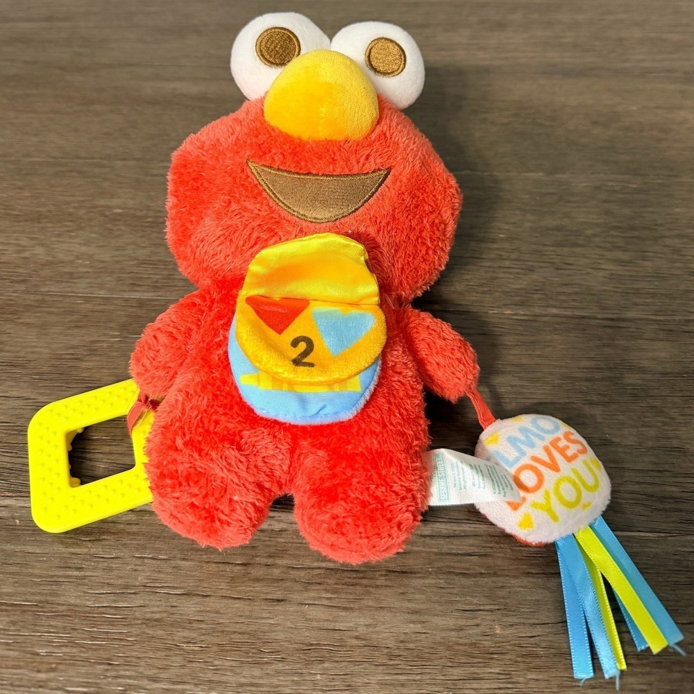 Sesame‎ Street Elmo Loves You Plush Rattle Teether